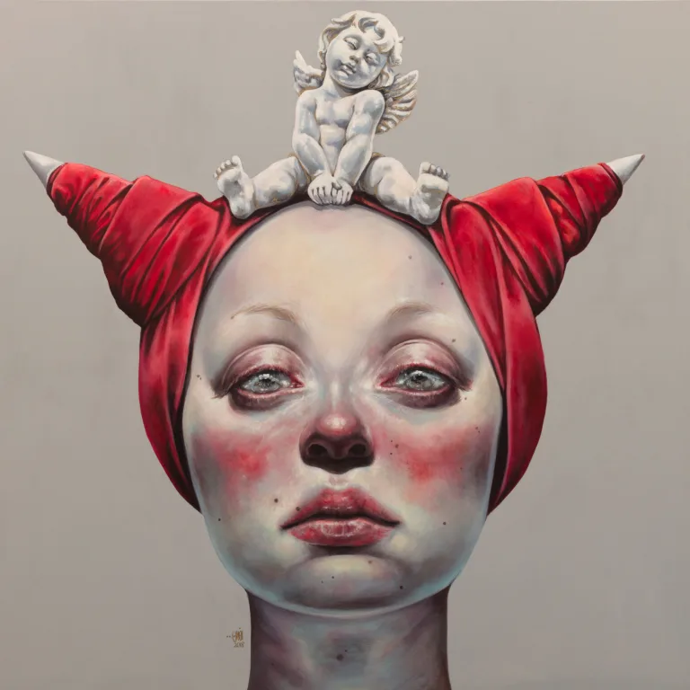 Afarin Sajedi - Painting (From Shirin’s Angels Collection, 2018)