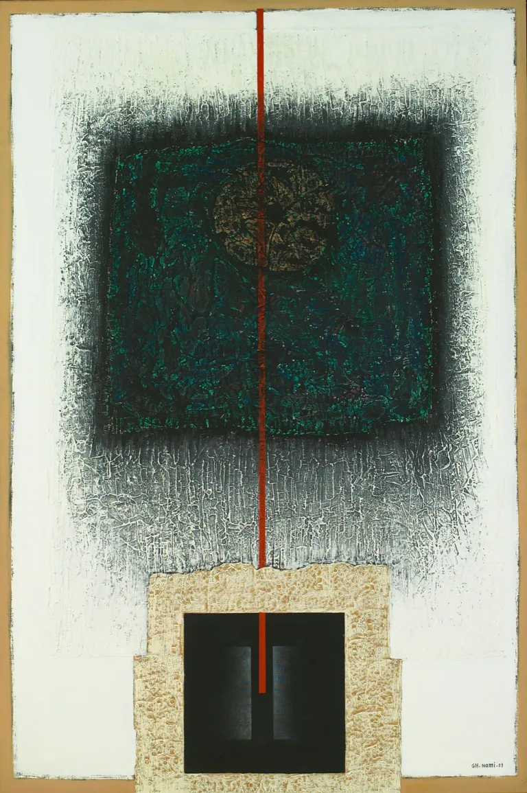 Gholamhossein Nami - Painting (Red Line, 2003)