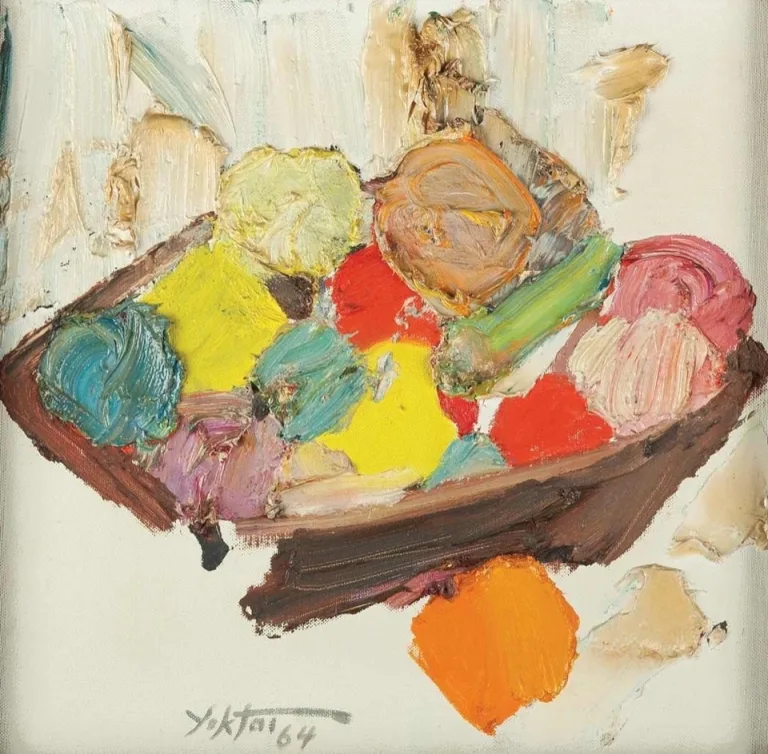 Manoucher Yektai - Painting (Abstract Still Life With Fruit, 1964)