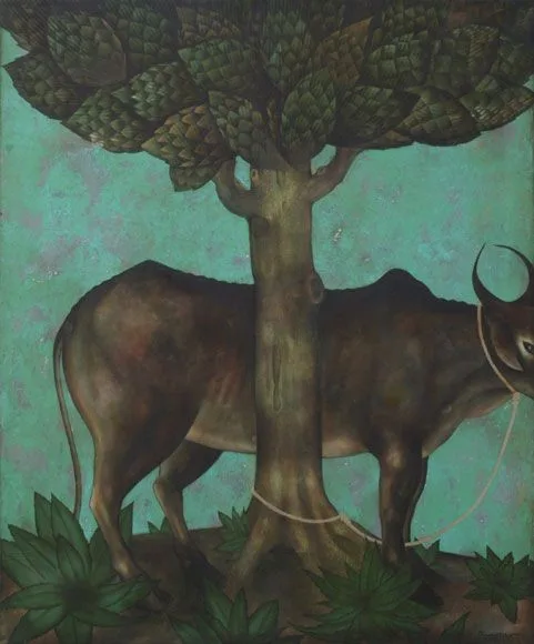 Meghdad Lorpour - Painting (Bull Earth 2, 2008)