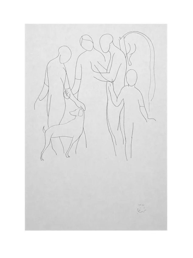 Mohammed Ali Taraghijah - Drawing (untitled, 1988)