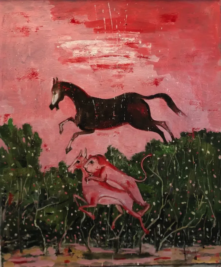 Nicky Nodjoumi - Painting (Running Horse, 2019)