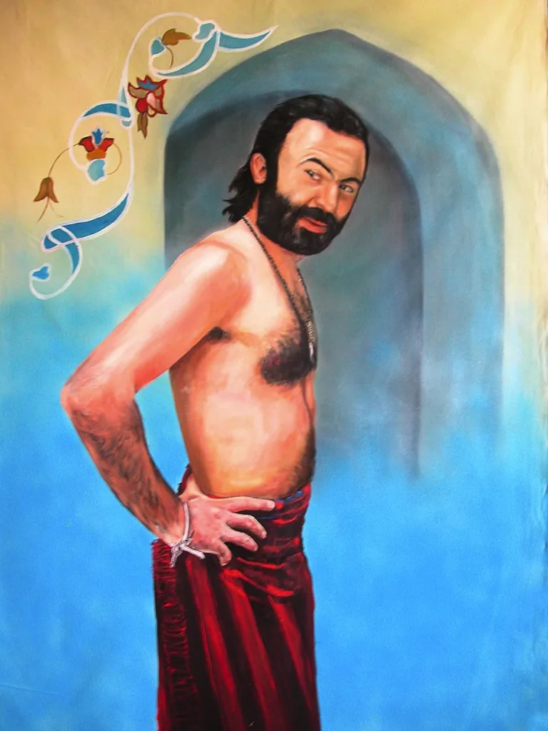 Khosrow Hassanzadeh - Painting (From The "Bache Mahal Refighbaz" Series)