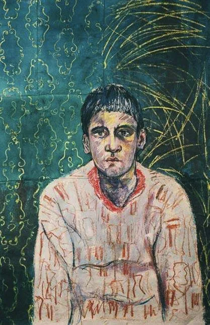 Khosrow Hassanzadeh - Painting (A Boy, 1988)