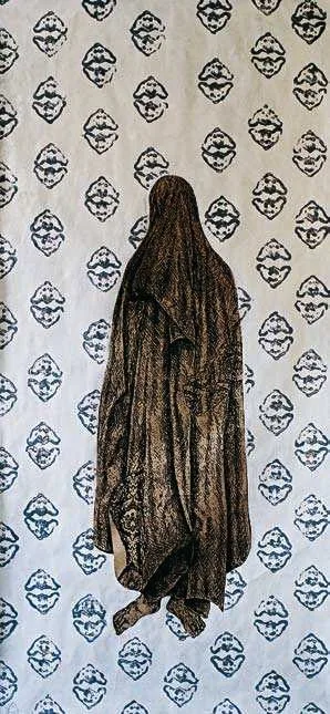 Khosrow Hassanzadeh - Painting (From The "Chador" Series, 2000)