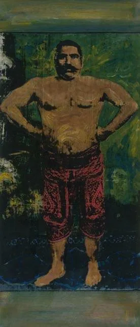 Khosrow Hassanzadeh - Painting (From The "Pahlavan" Series, 2003)