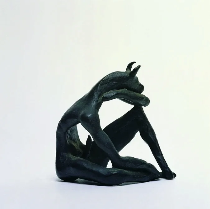 Bahman Mohassess - Sculpture (Minotaur Sitting, 1976)