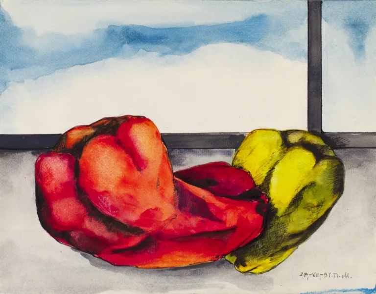 Bahman Mohassess - Painting (Still Life (Peppers), 1991)